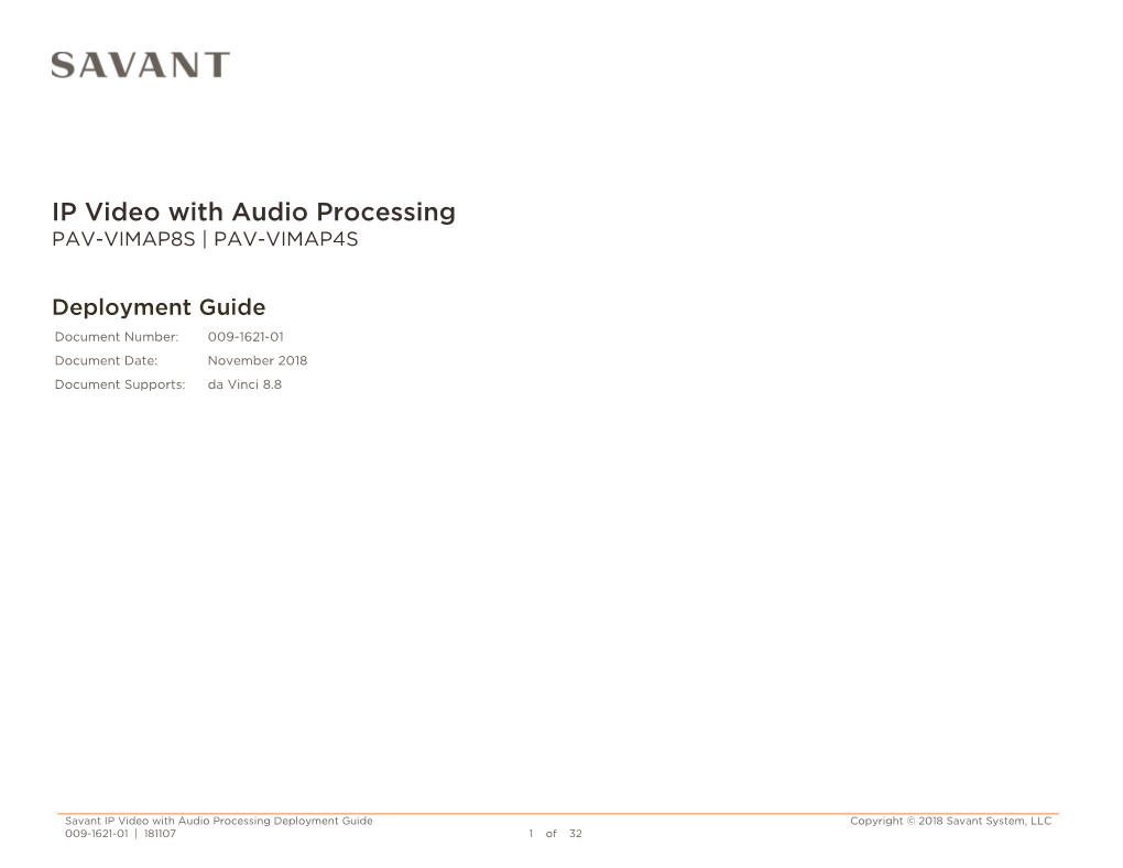 IP Video with Audio Processing PAV-VIMAP8S | PAV-VIMAP4S