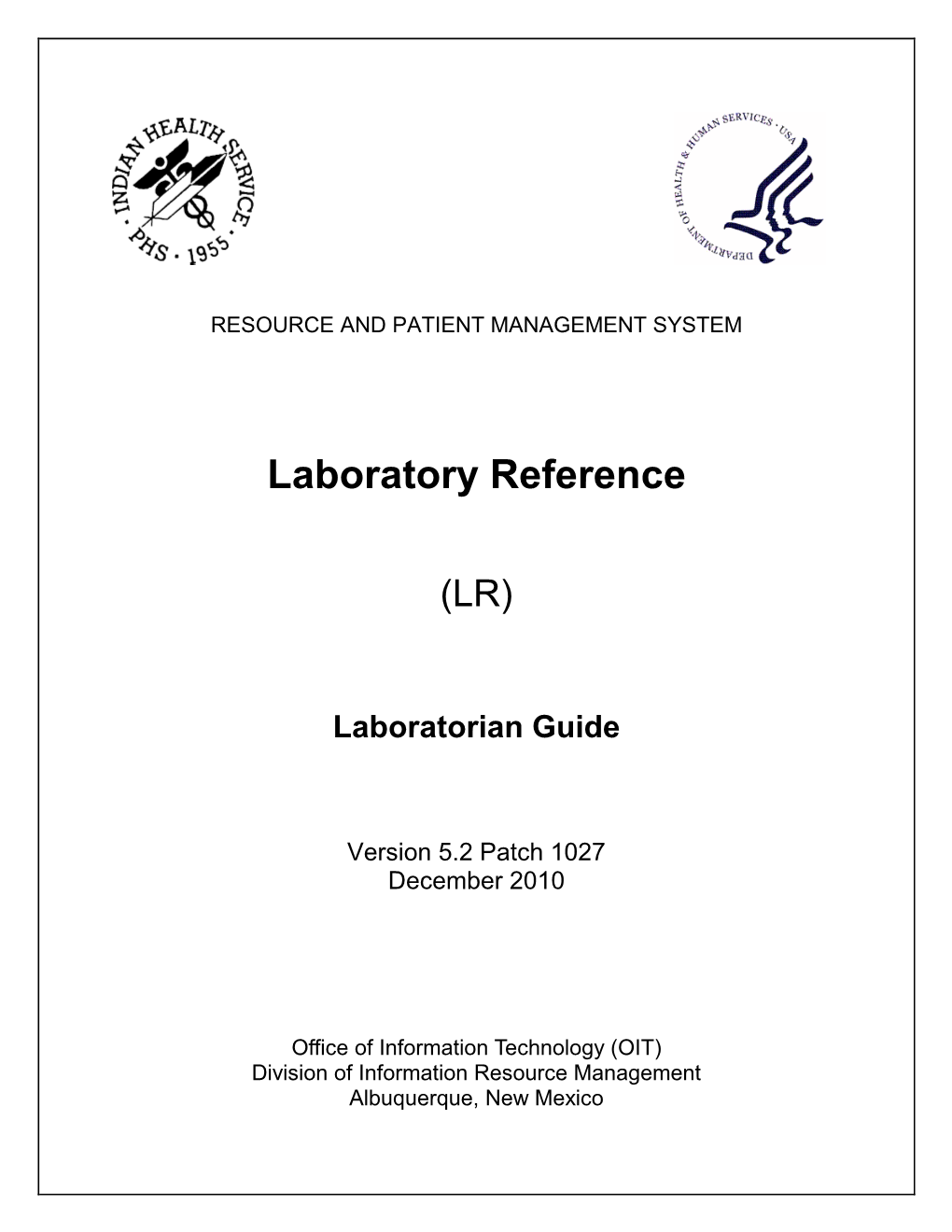 Laboratory Reference Laboratorian Guide