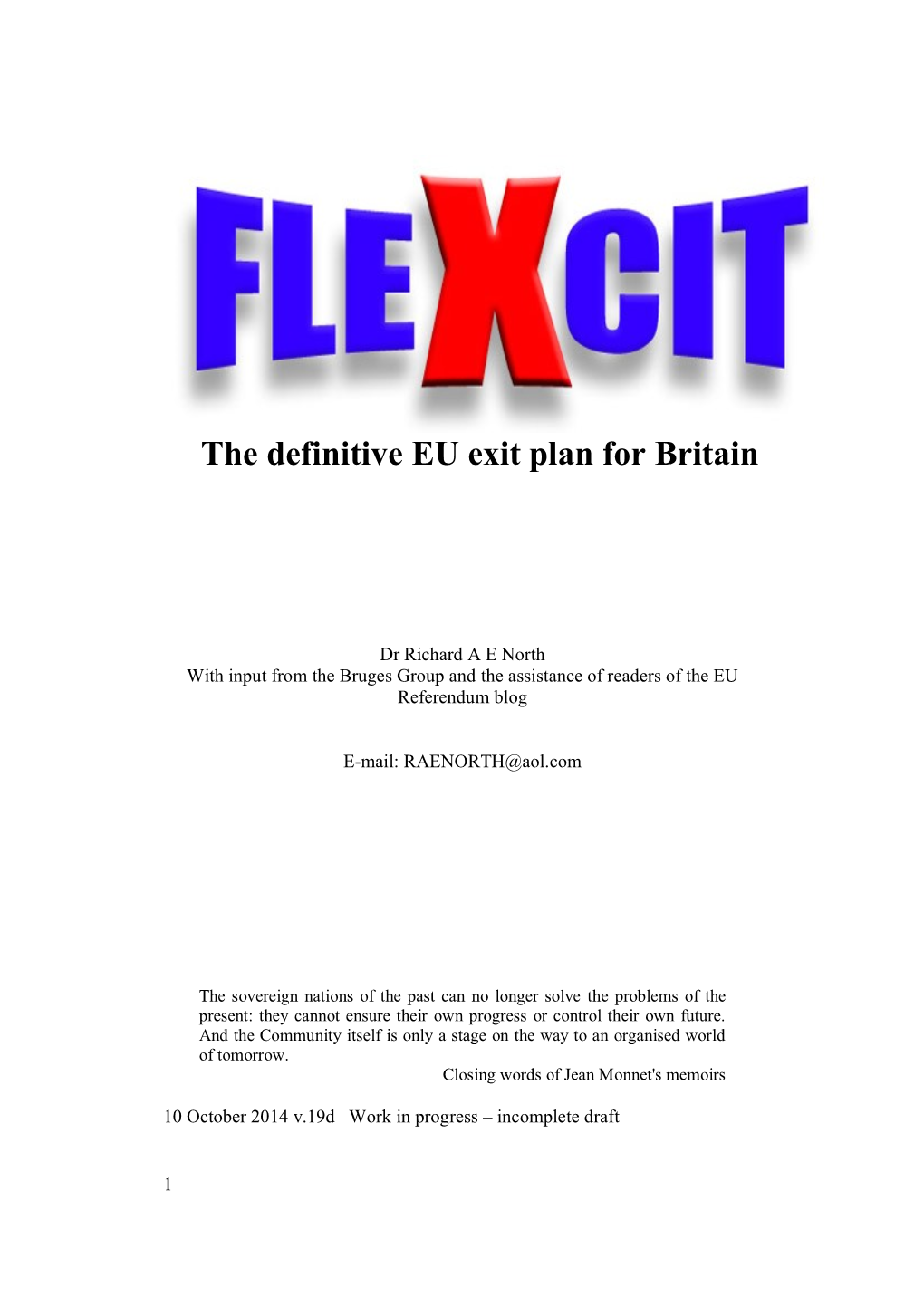 The Definitive EU Exit Plan for Britain