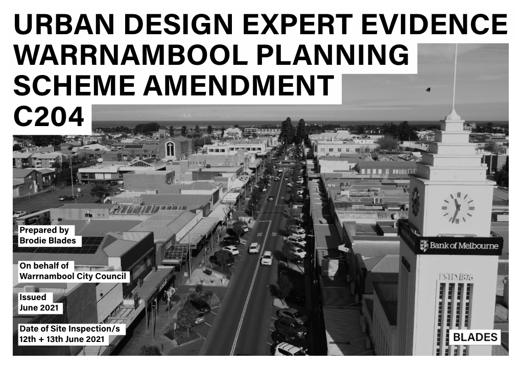 Urban Design Expert Evidence Warrnambool Planning Scheme Amendment C204