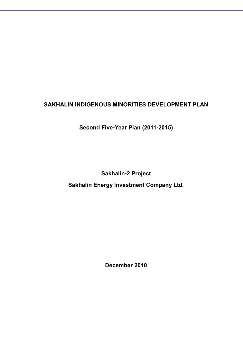 Sakhalin Indigenous Minorities Development Plan