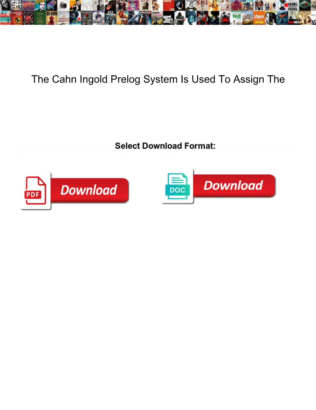 The Cahn Ingold Prelog System Is Used to Assign The