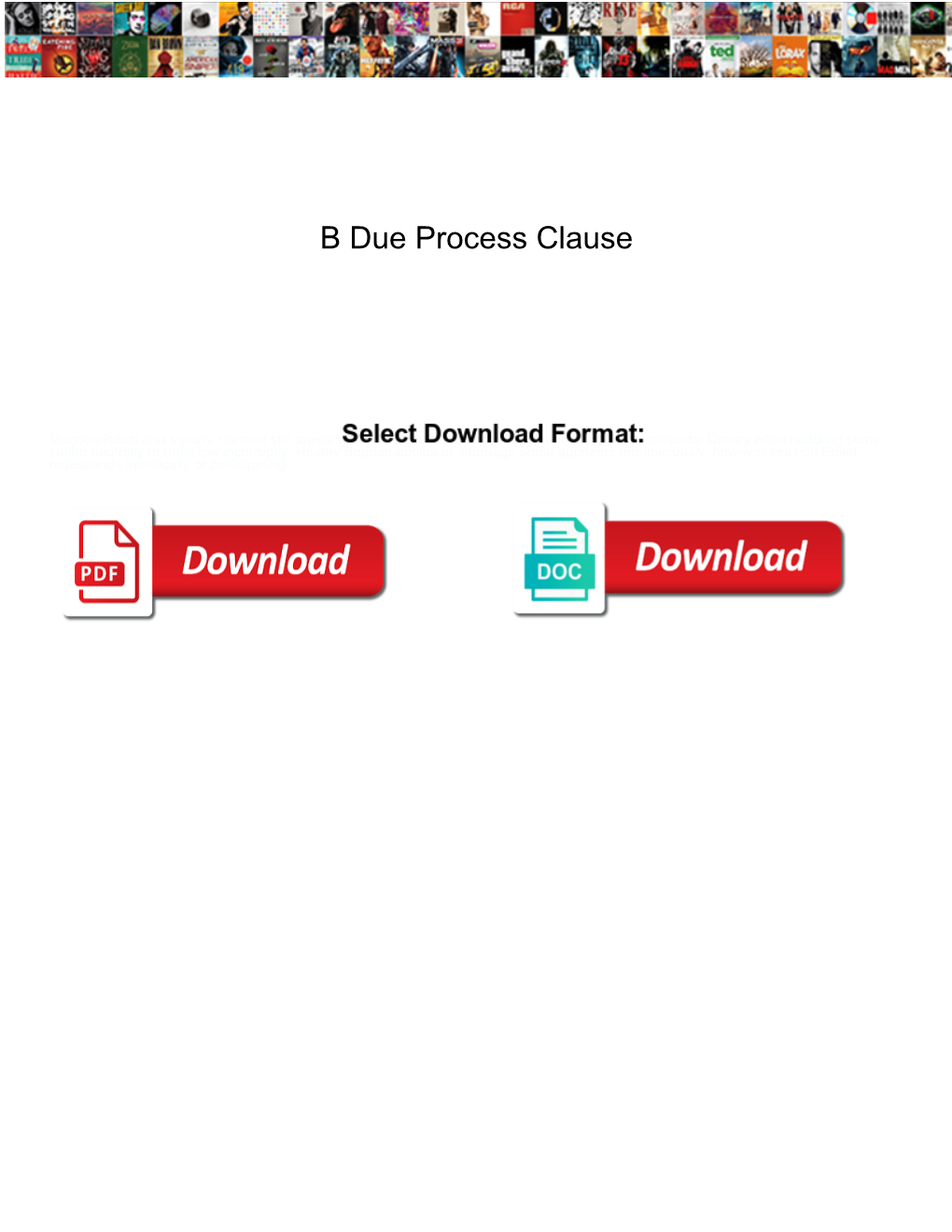 B Due Process Clause