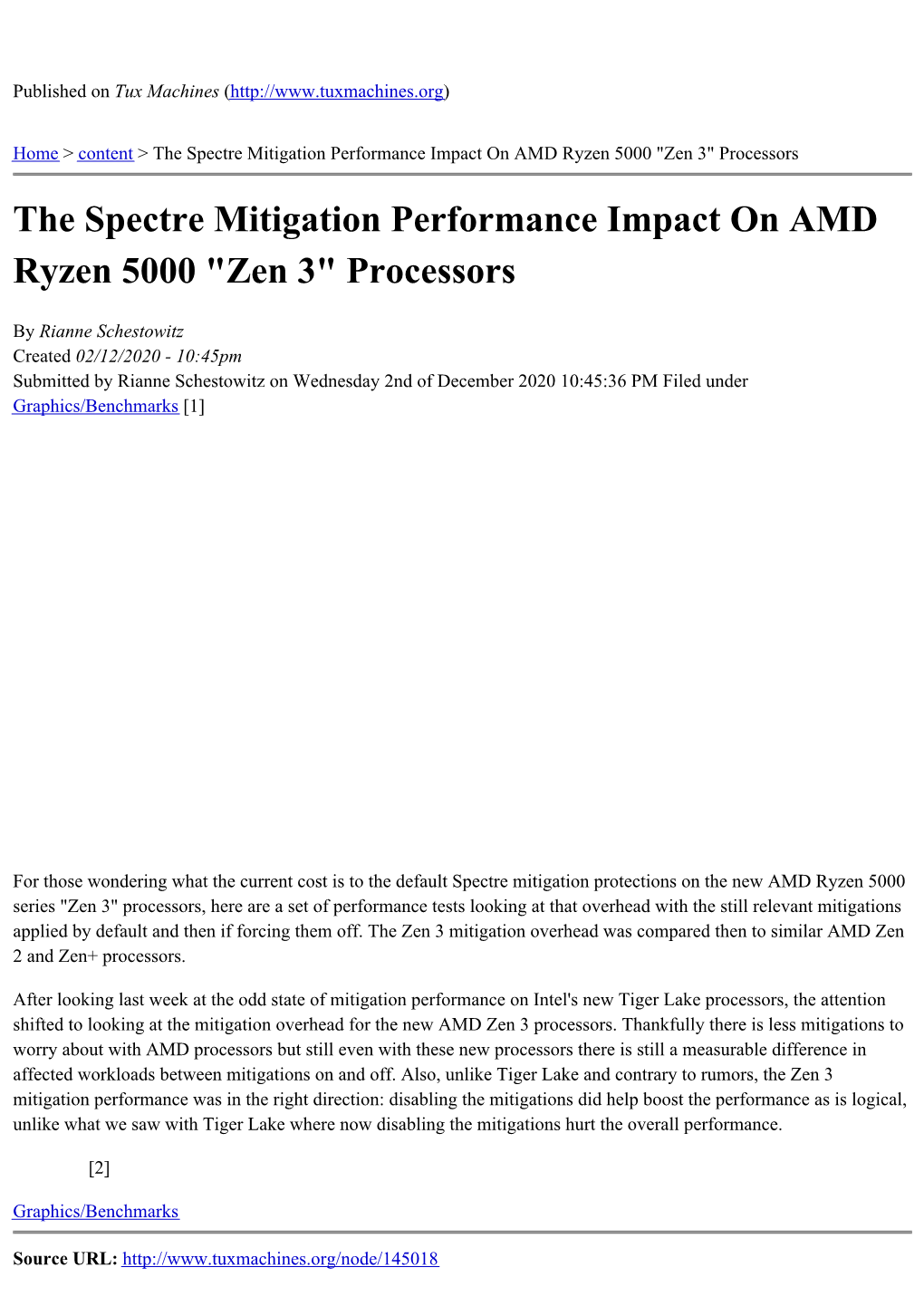 The Spectre Mitigation Performance Impact on AMD Ryzen 5000 