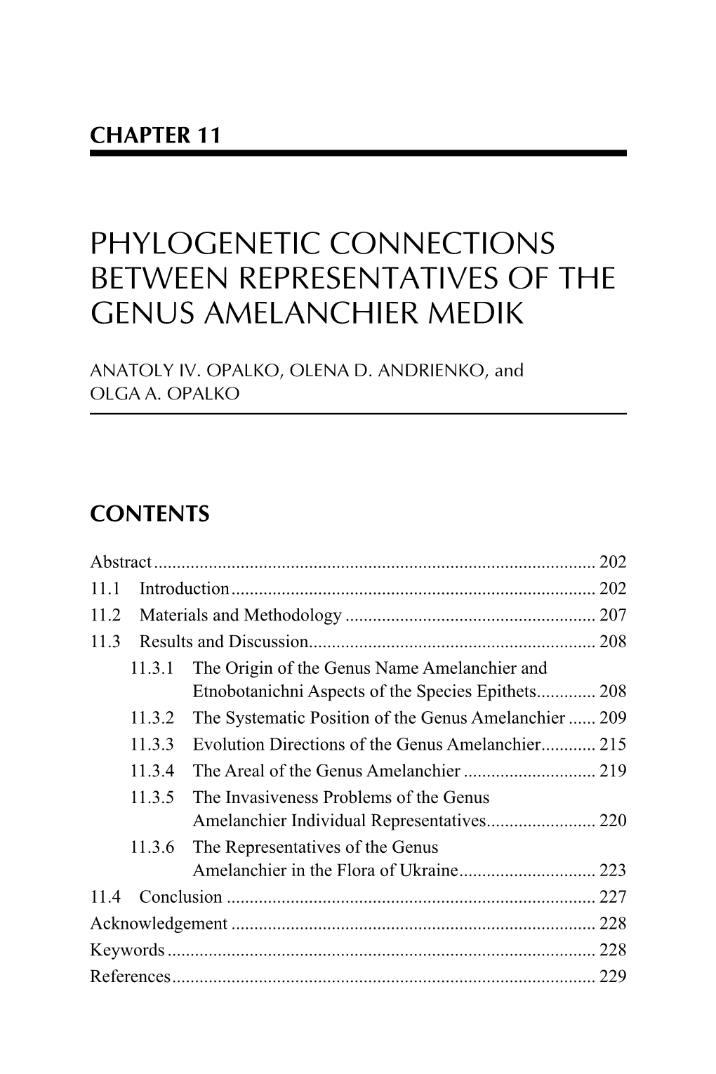 Phylogenetic Connections Between Representatives of the Genus Amelanchier Medik