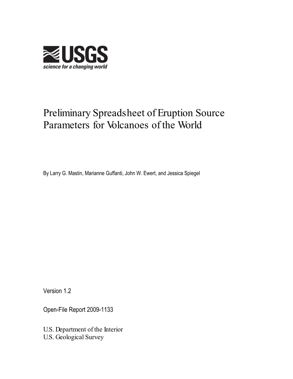 USGS Open-File Report 2009-1133, V. 1.2, Text