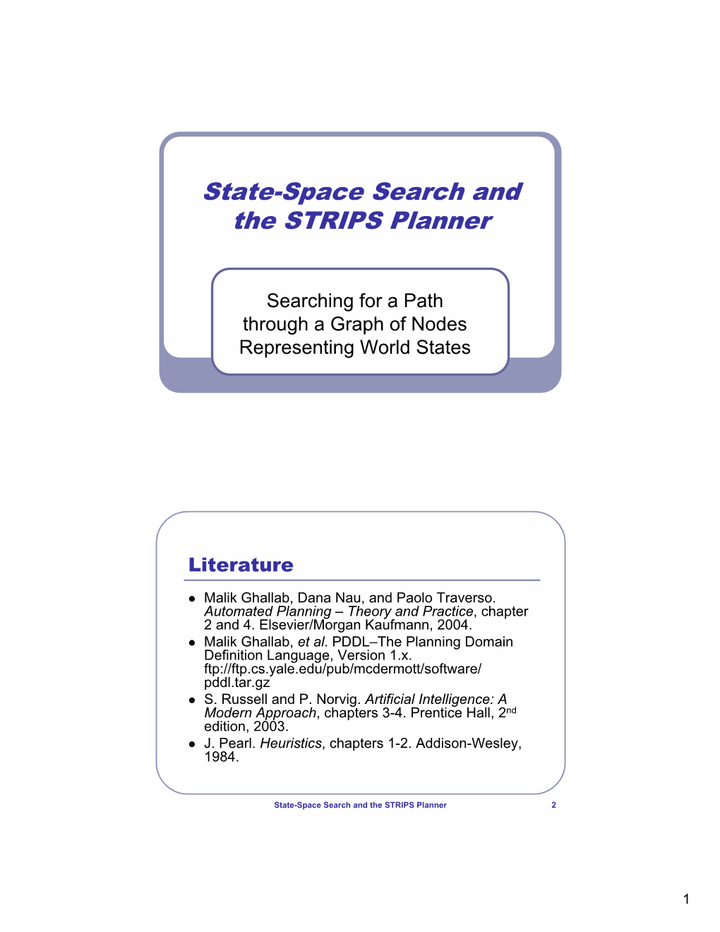 State-Space Search and the STRIPS Planner