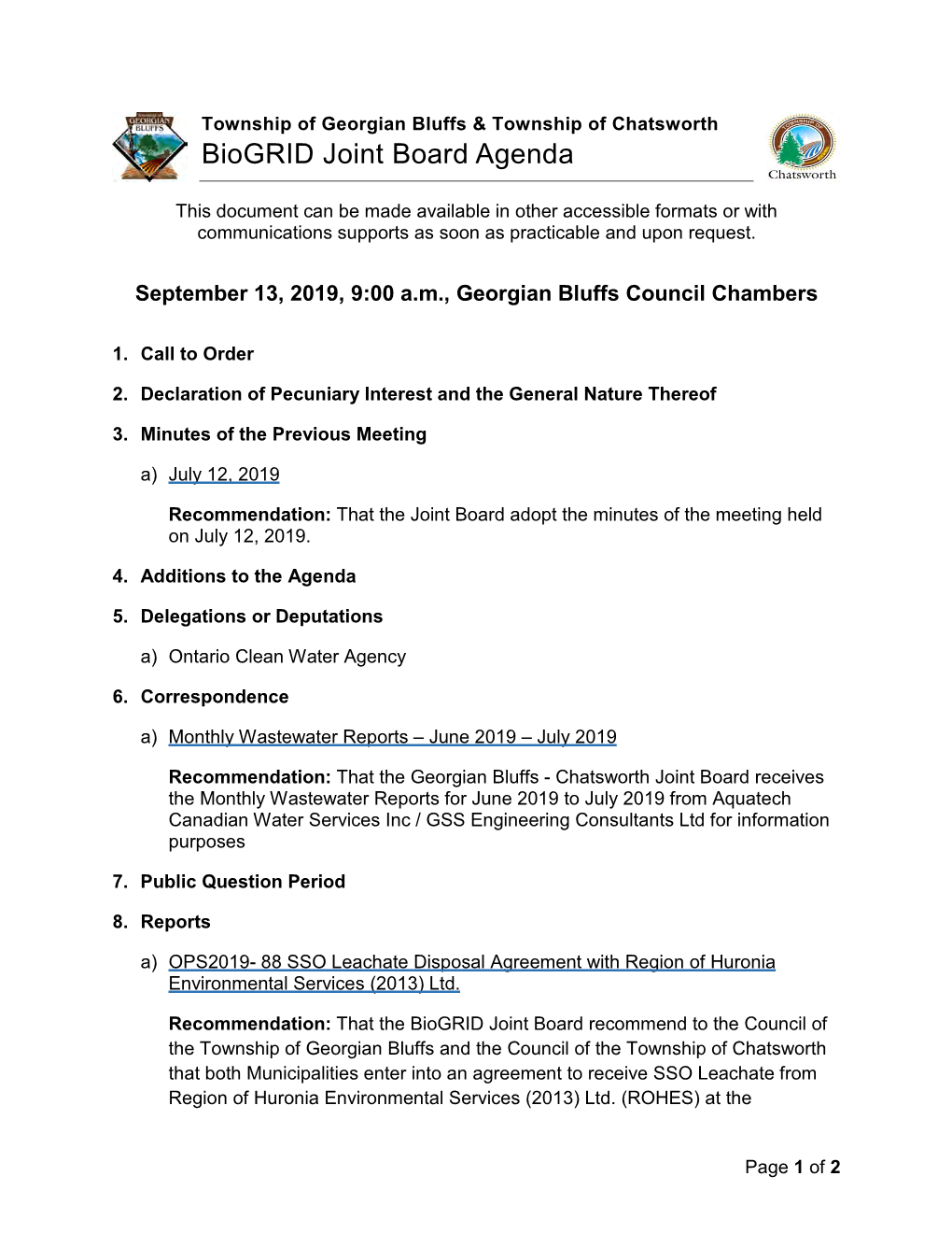 Biogrid Joint Board Agenda