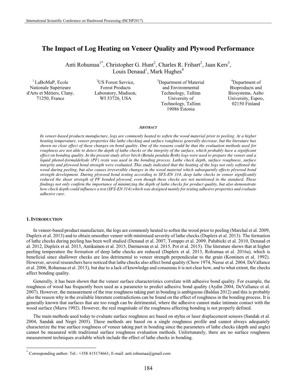 The Impact of Log Heating on Veneer Quality and Plywood Performance