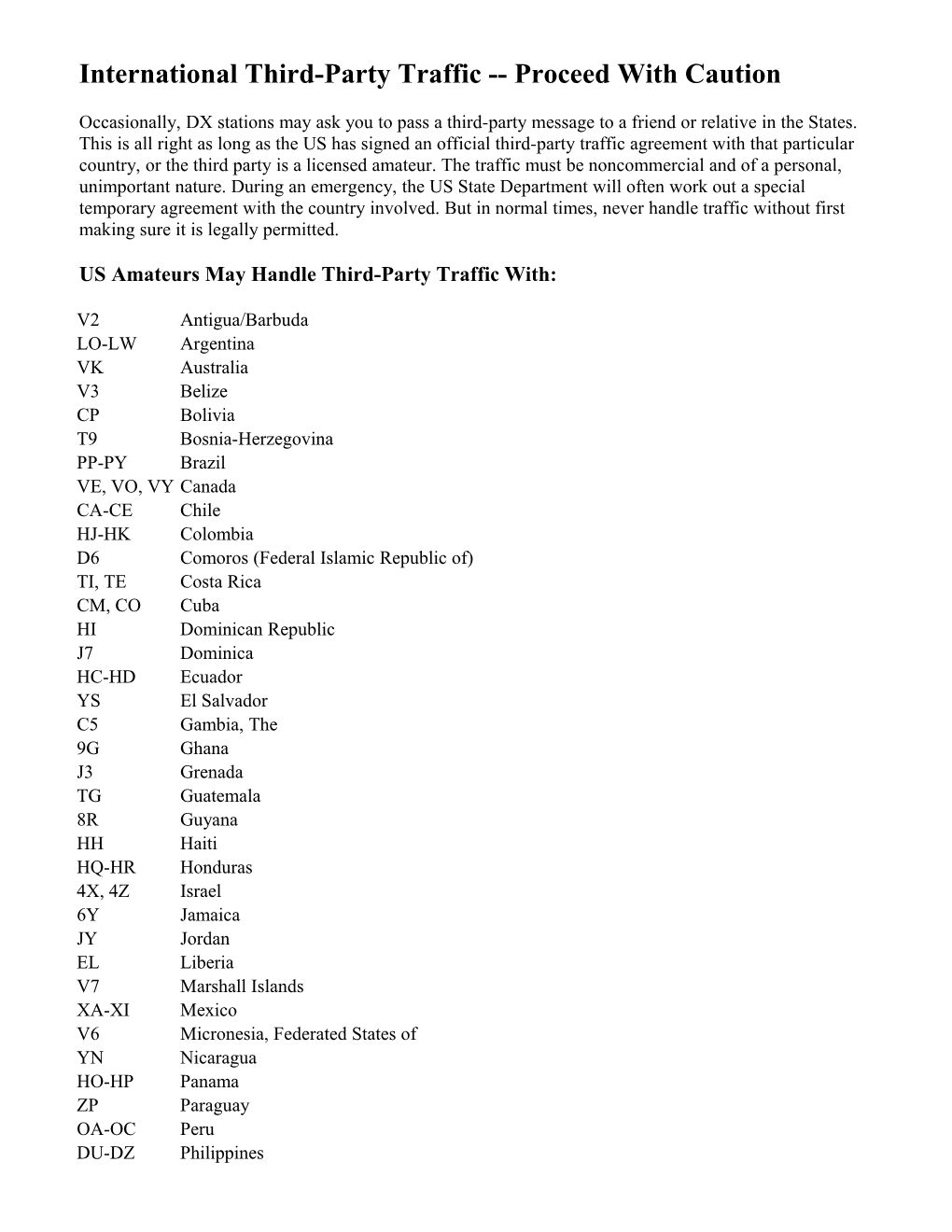 International Third-Party Traffic Proceed with Caution