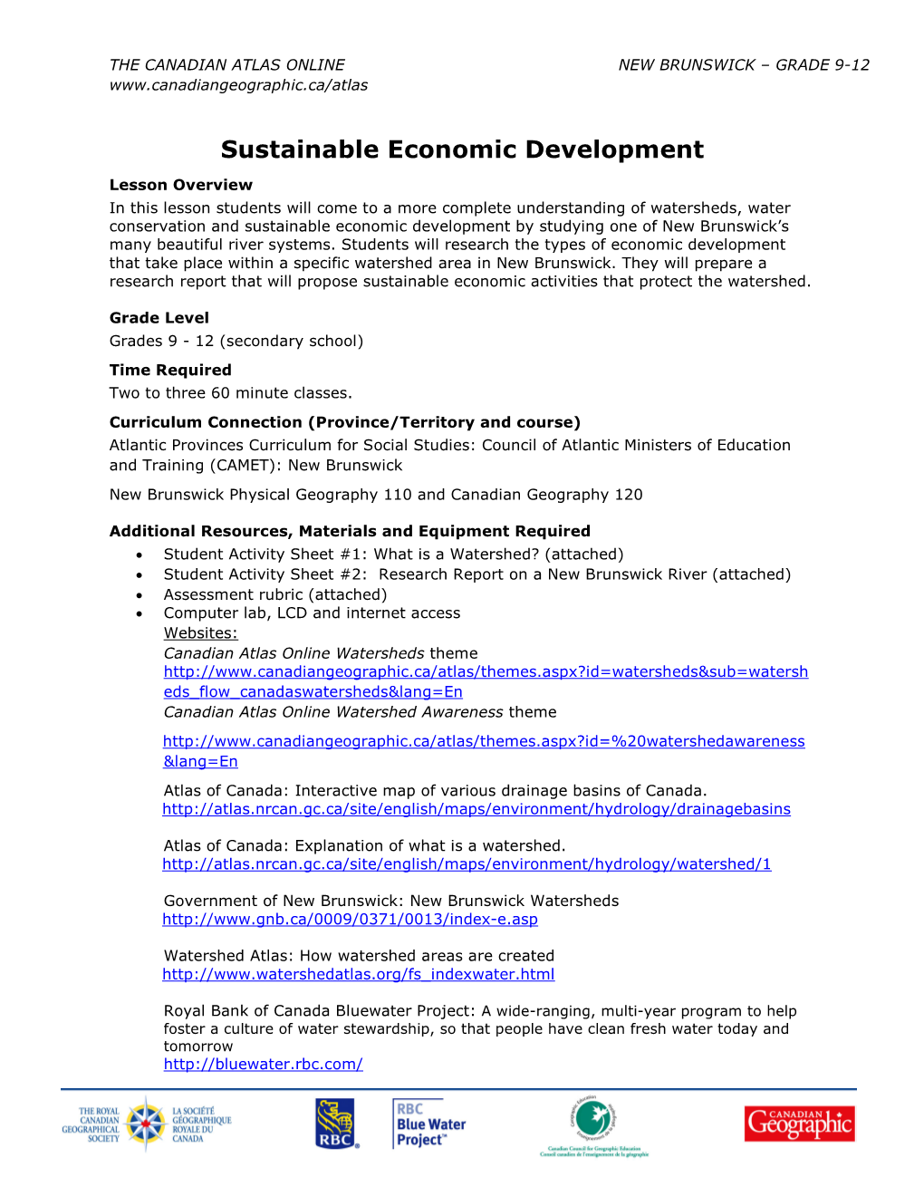 Sustainable Economic Development