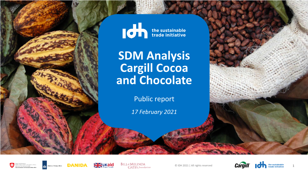 SDM Analysis Cargill Cocoa and Chocolate