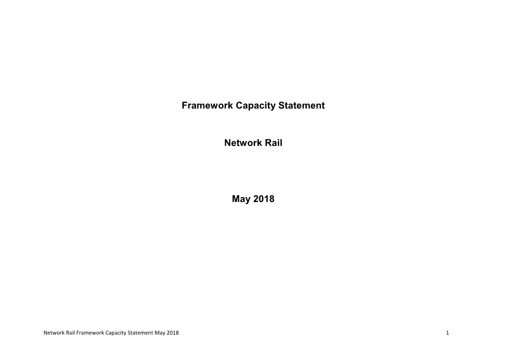 Framework Capacity Statement 2018