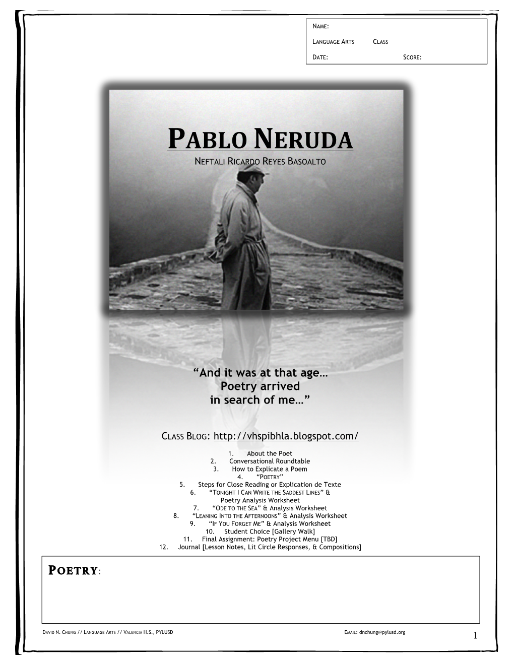 Pablo Neruda Neftali Ricardo Reyes Basoalto