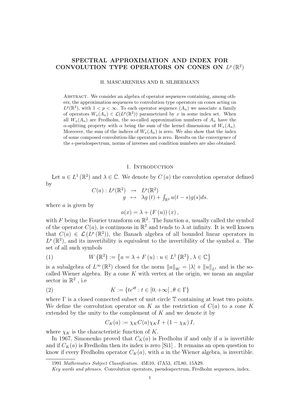 SPECTRAL APPROXIMATION and INDEX for CONVOLUTION TYPE OPERATORS on CONES on Lp (R2)