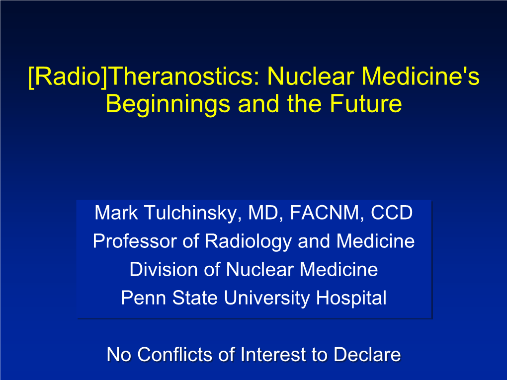 I-131 Therapy of Thyroid Conditions