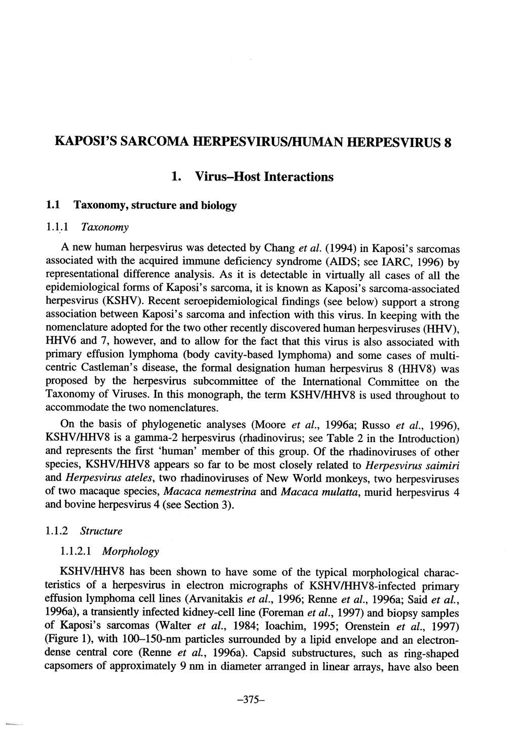 Kaposi's Sarcoma Herpesvirus/Human Herpesvirus 8 381
