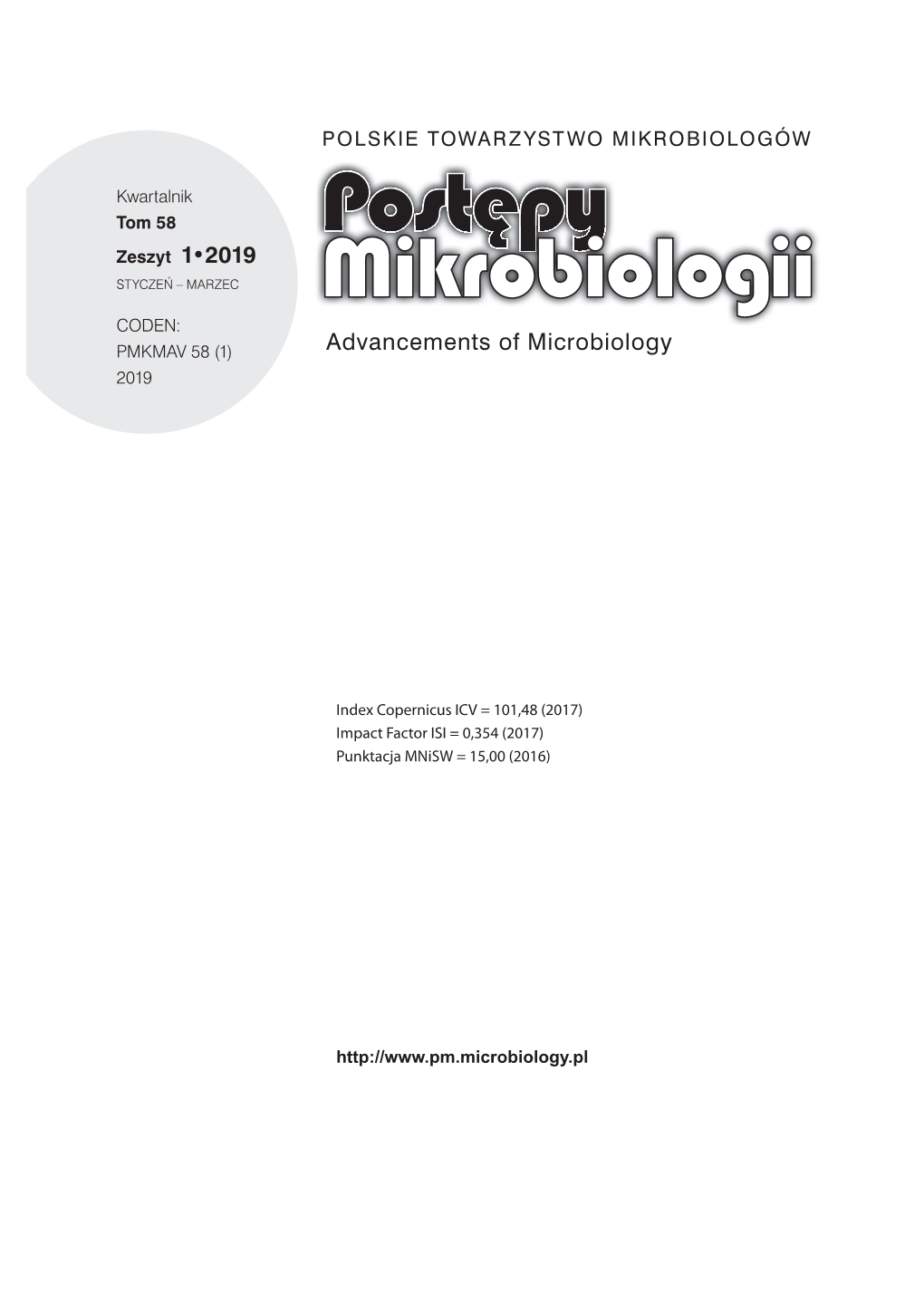 Advancements of Microbiology 2019
