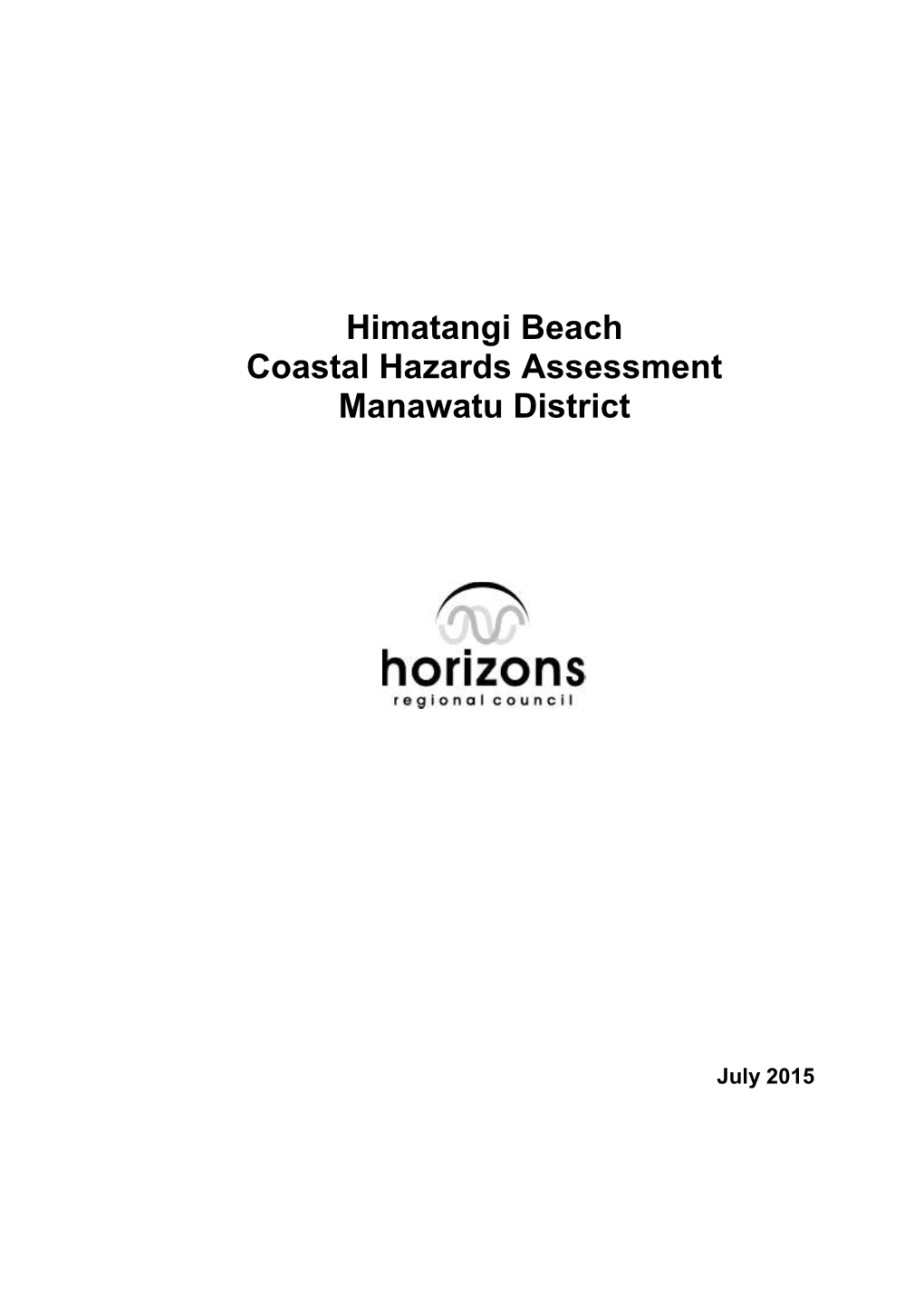 Himatangi Beach Coastal Hazards Assessment Manawatu District