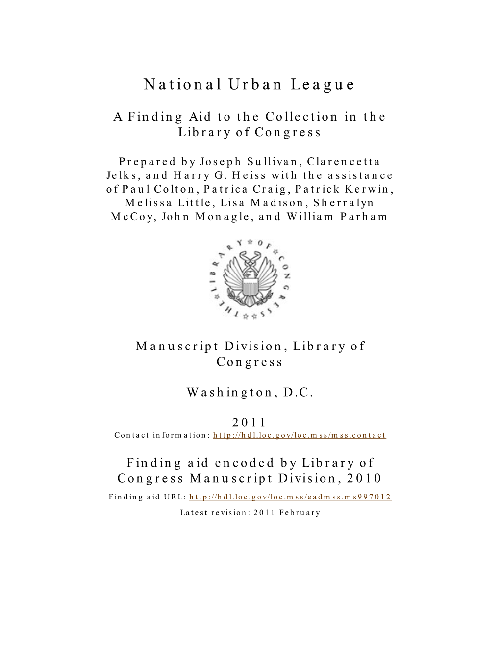 National Urban League Records