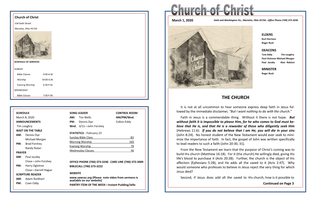 E-Mail CHURCH BULLETIN Insideandoutside