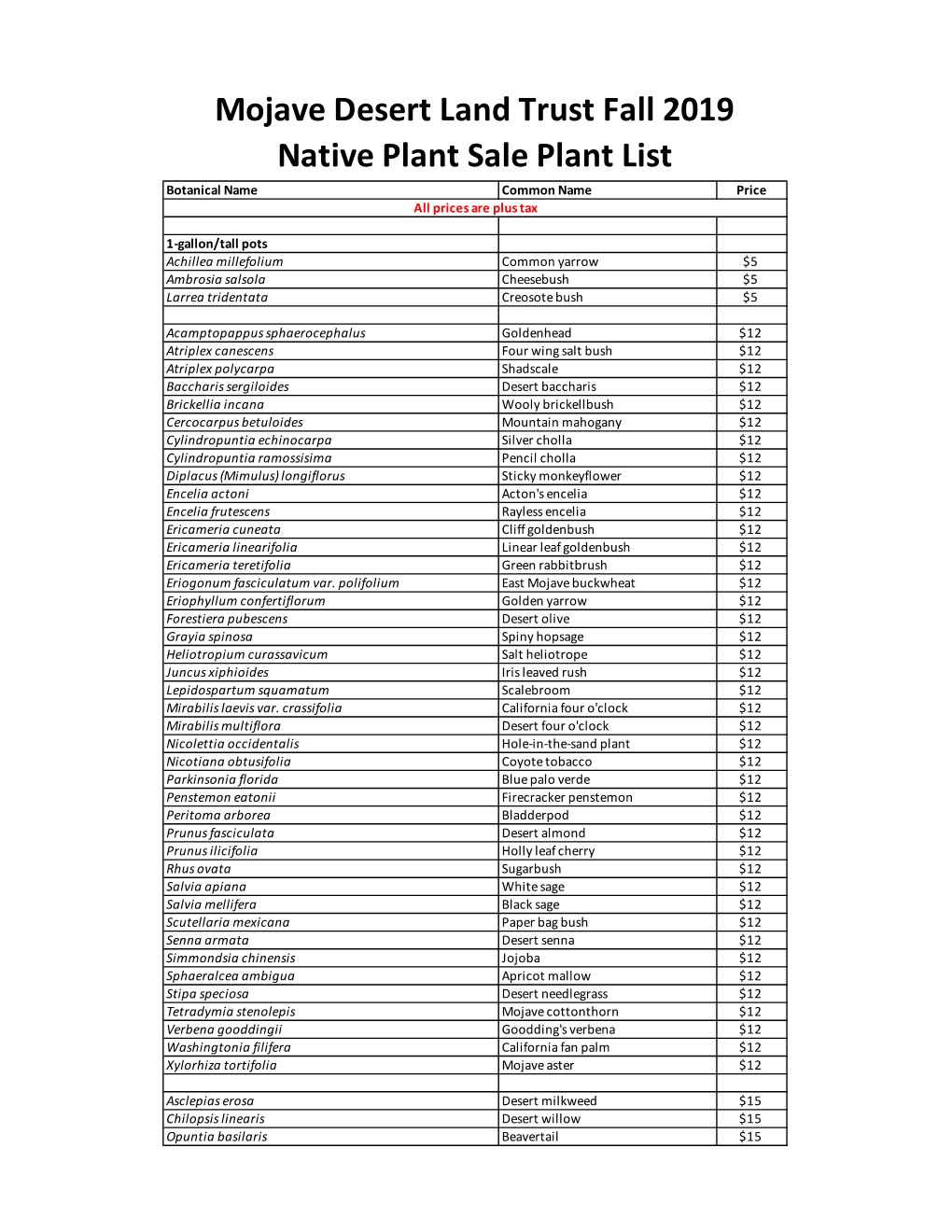 2019 Fall Plant Sale List Web Version FINAL.Xlsx