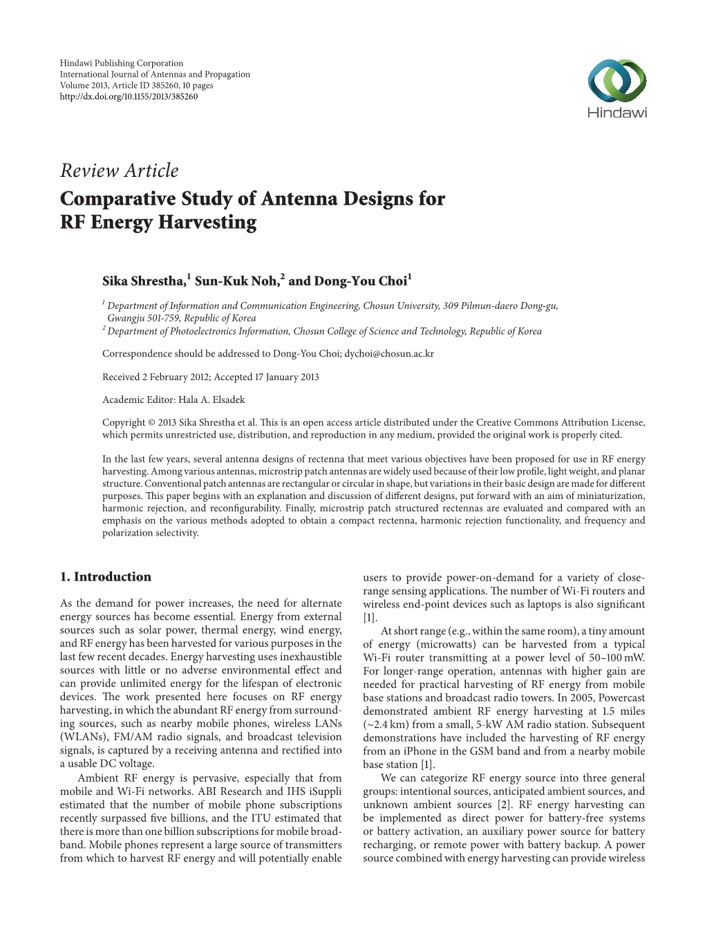 Comparative Study of Antenna Designs for RF Energy Harvesting