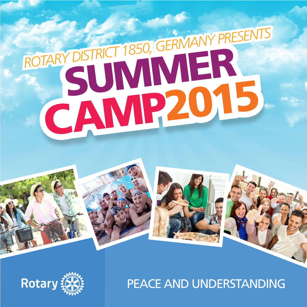 Rotary District 1850, Germany Presents Summer Camp2015