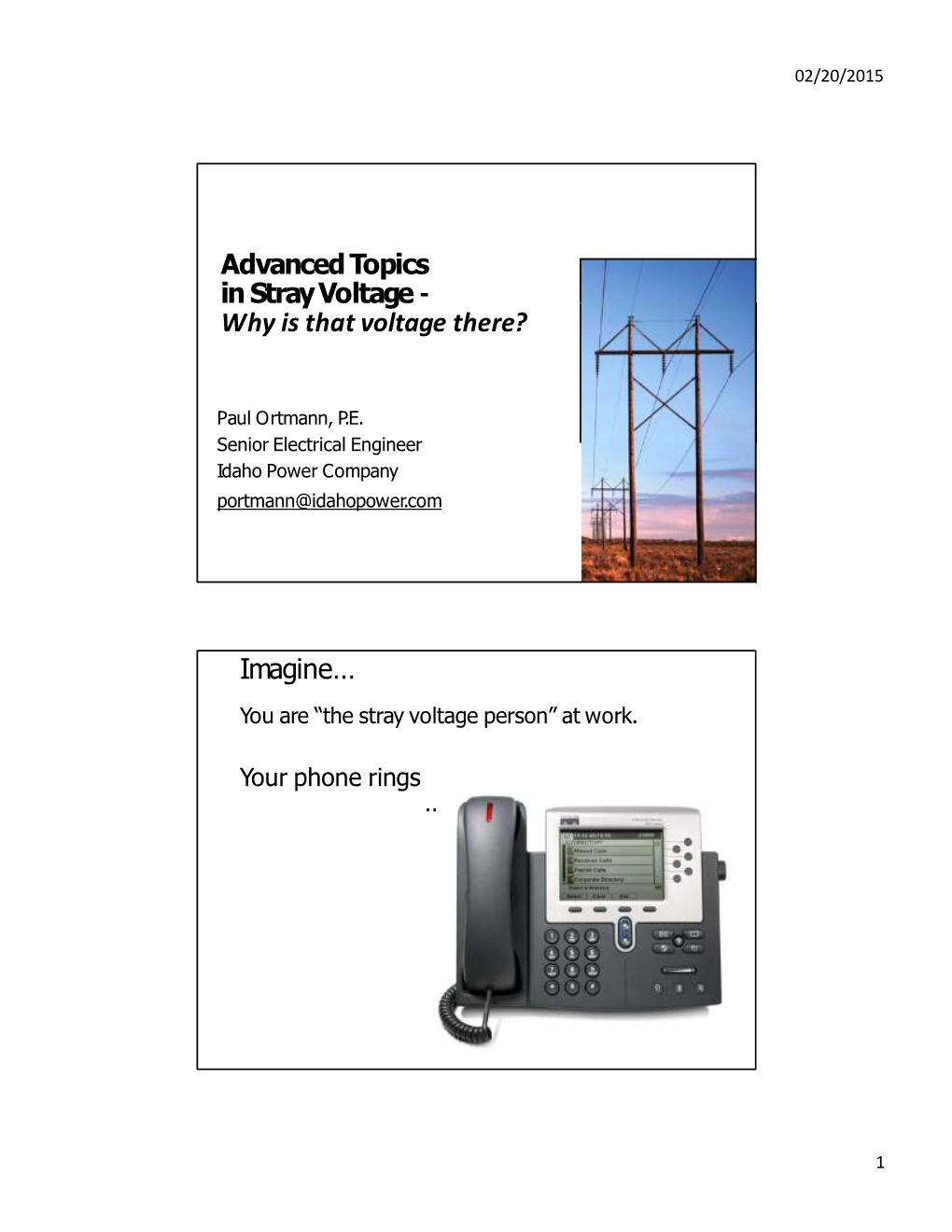 Advanced Topics in Stray Voltage Investigation