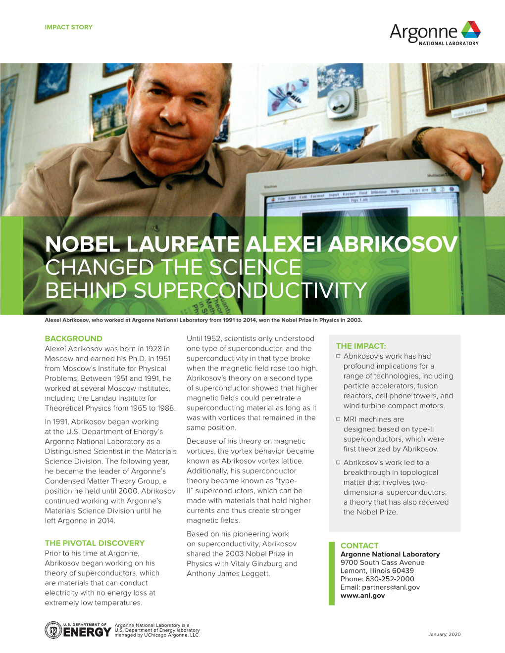 Nobel Laureate Alexei Abrikosov Changed the Science Behind Superconductivity