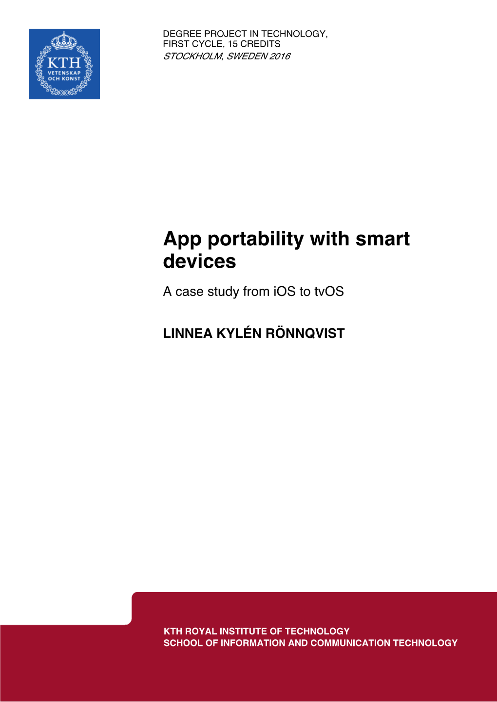 App Portability with Smart Devices a Case Study from Ios to Tvos