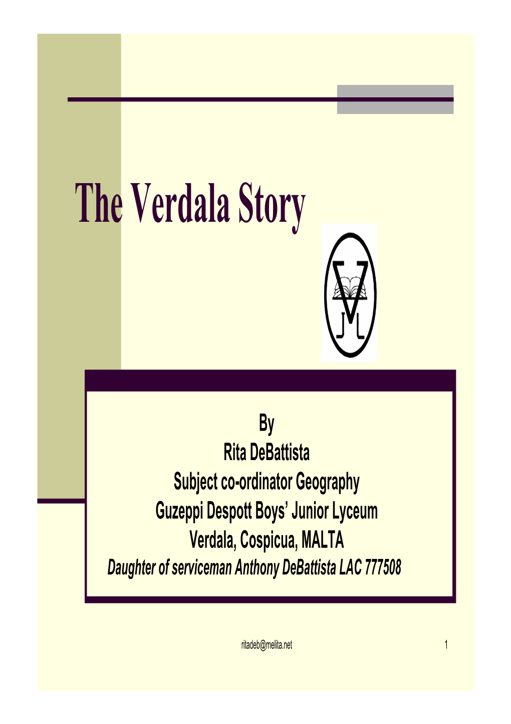 The Verdala Story by Rita Debattista