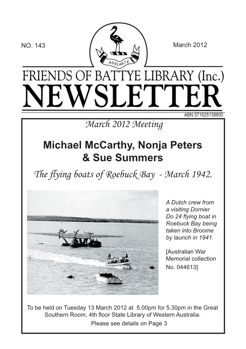 Michael Mccarthy, Nonja Peters & Sue Summers the Flying Boats Of