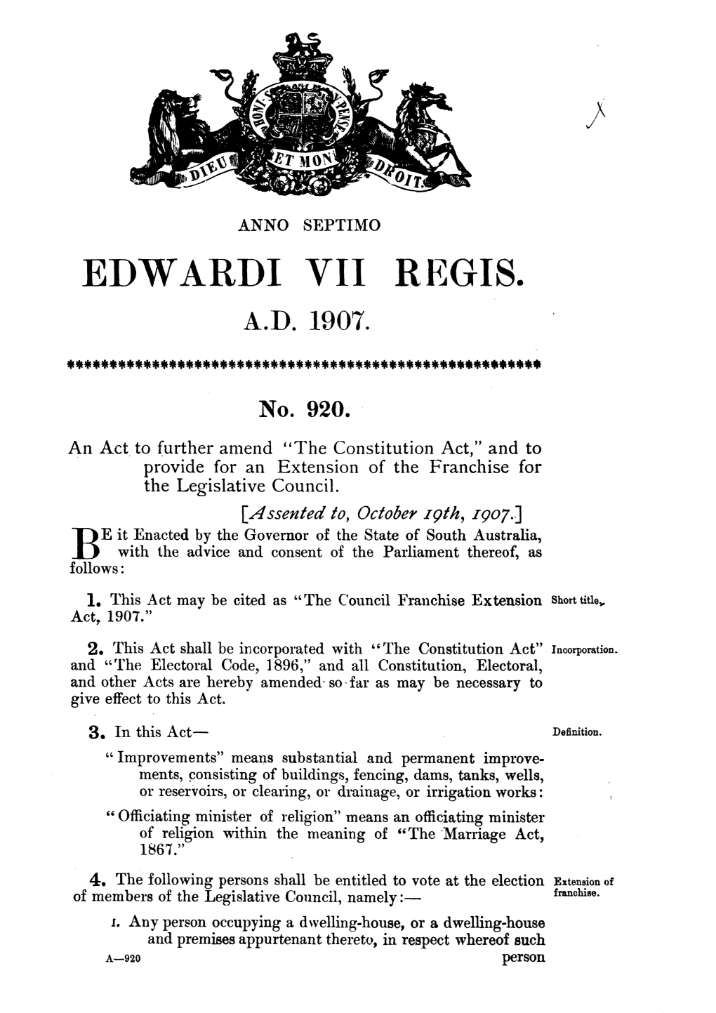 Edwardi V11 Regis