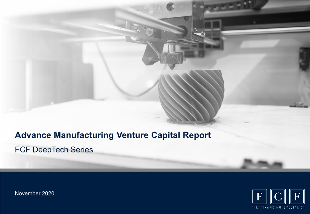 FCF Advance Manufacturing Venture Capital Report 2020