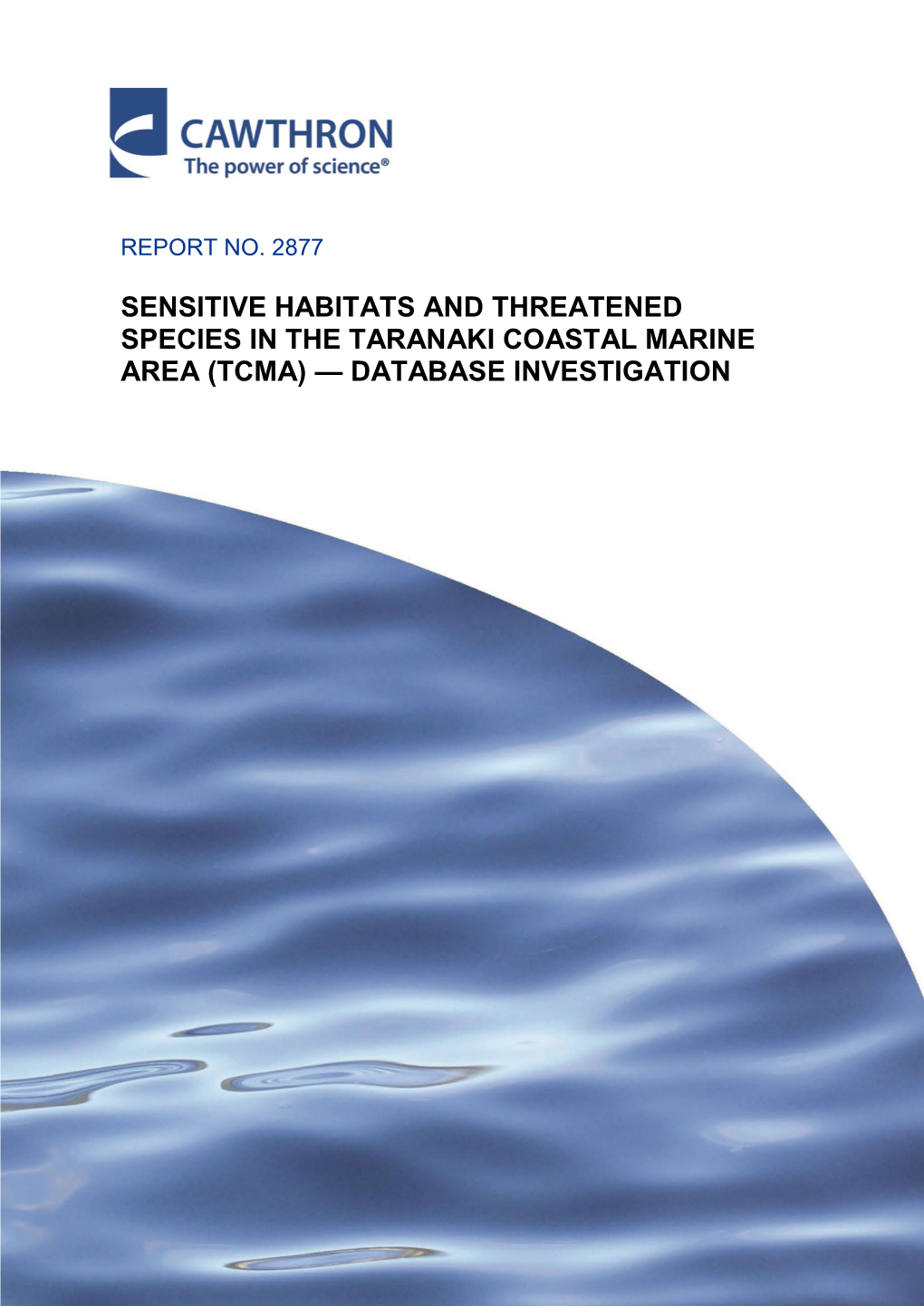 Sensitive Habitats and Threatened Species in the Taranaki Coastal Marine Area (Tcma) — Database Investigation