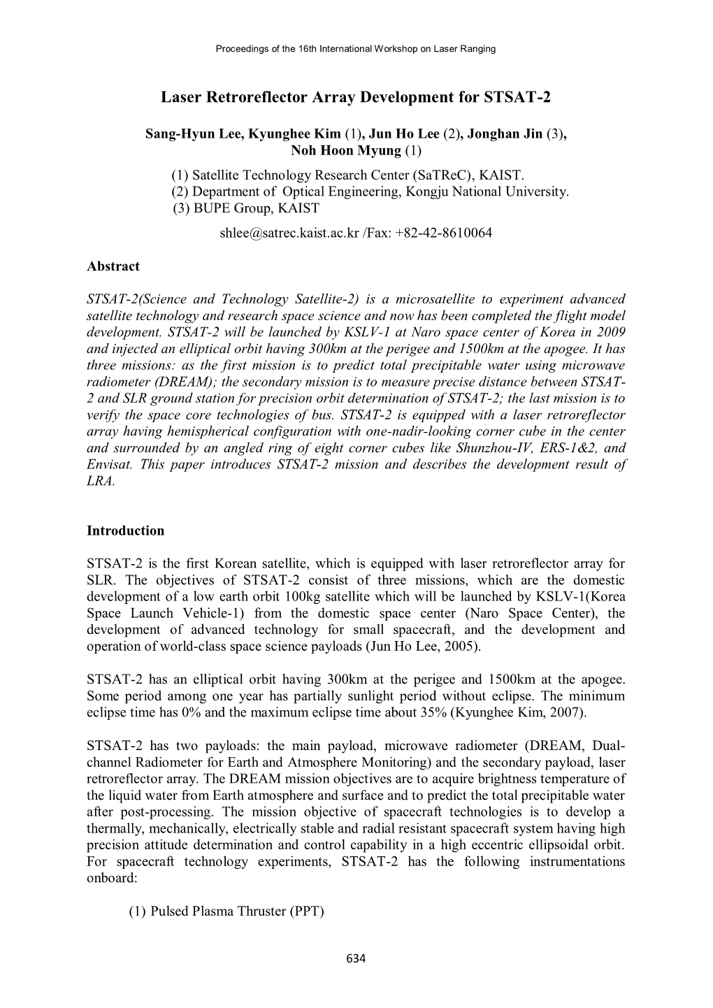 Laser Retroreflector Array Development for STSAT-2