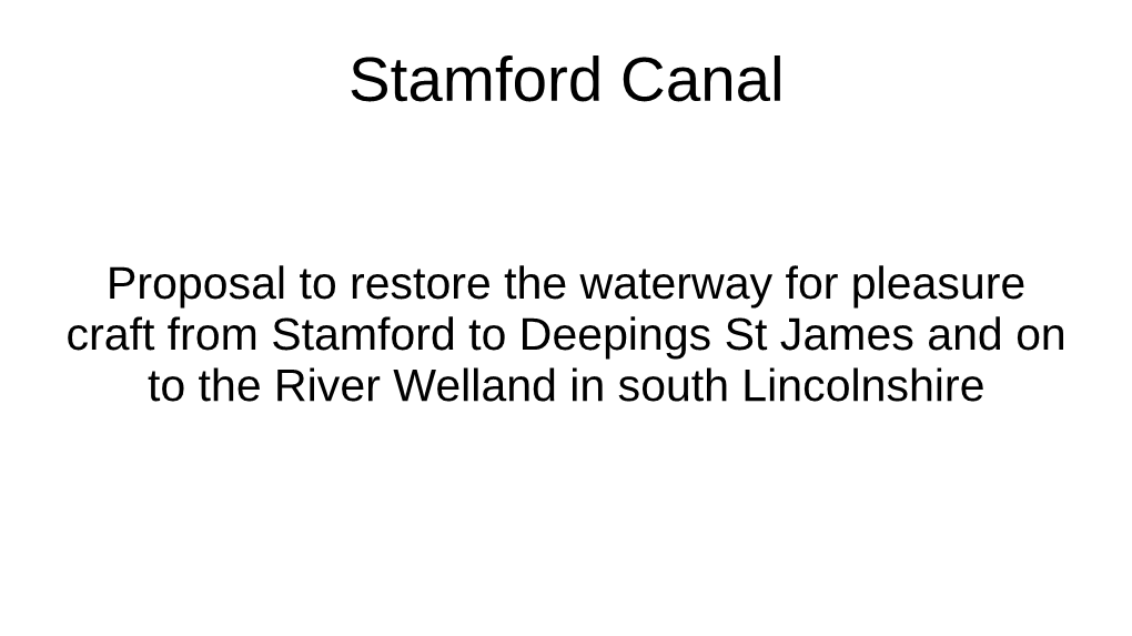 Stamford Canal