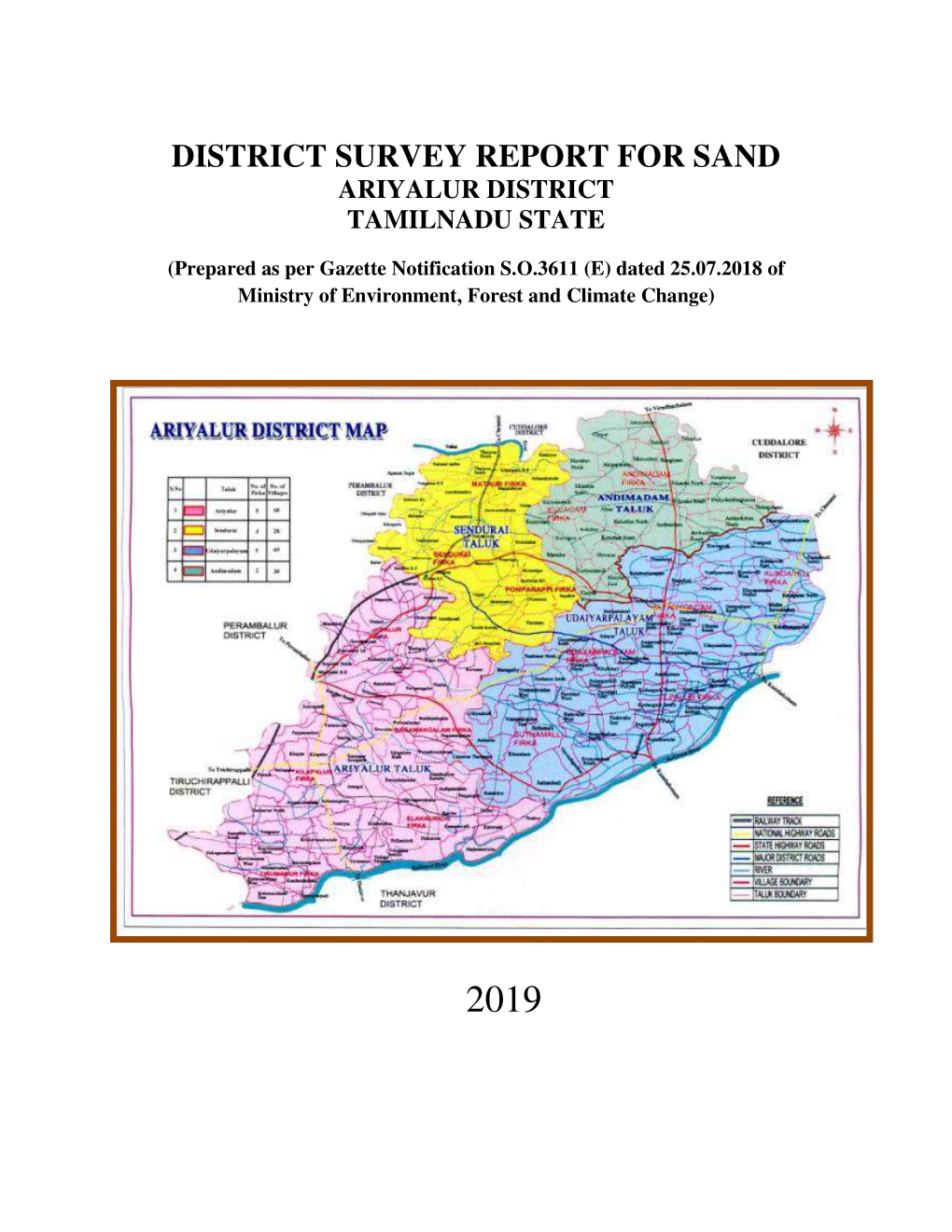 District Survey Report for Sand Ariyalur District Tamilnadu State