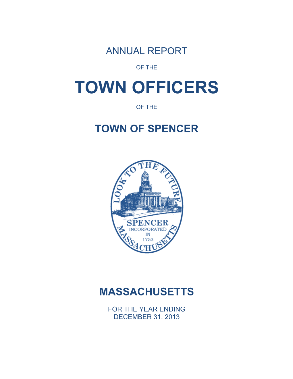 2013 Annual Town Report