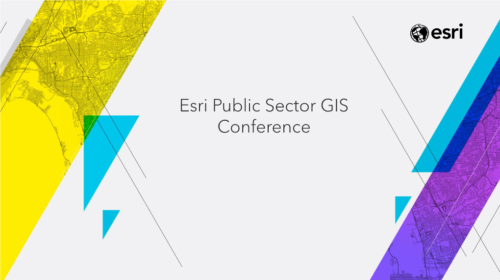 Esri Public Sector GIS Conference Purpose Connections