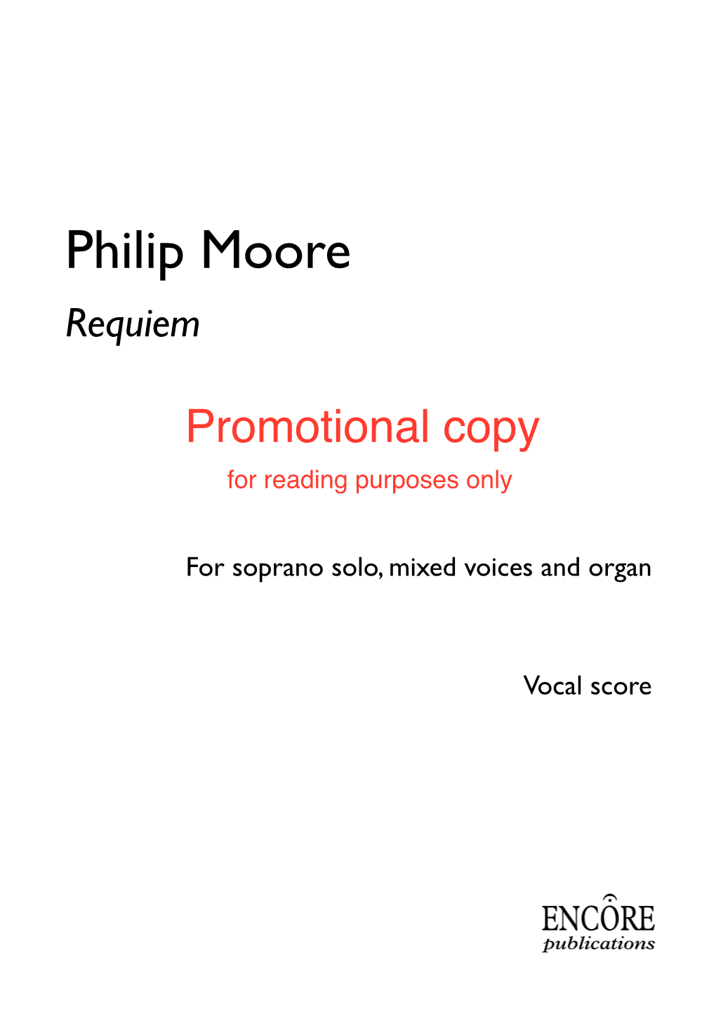 Philip Moore Requiem