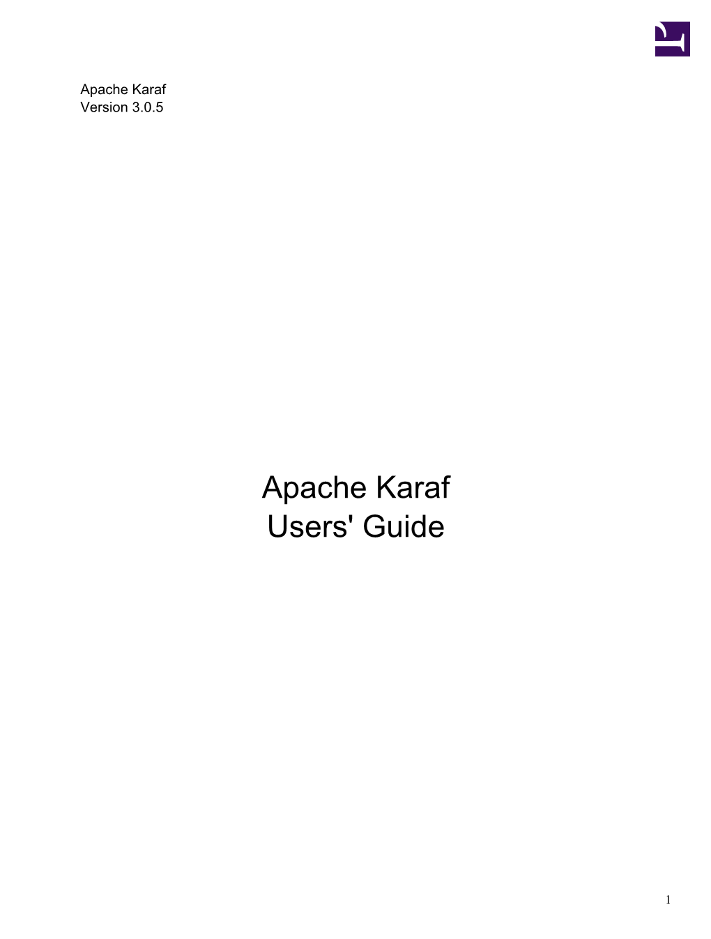 Apache Karaf 3.0.5 Guides