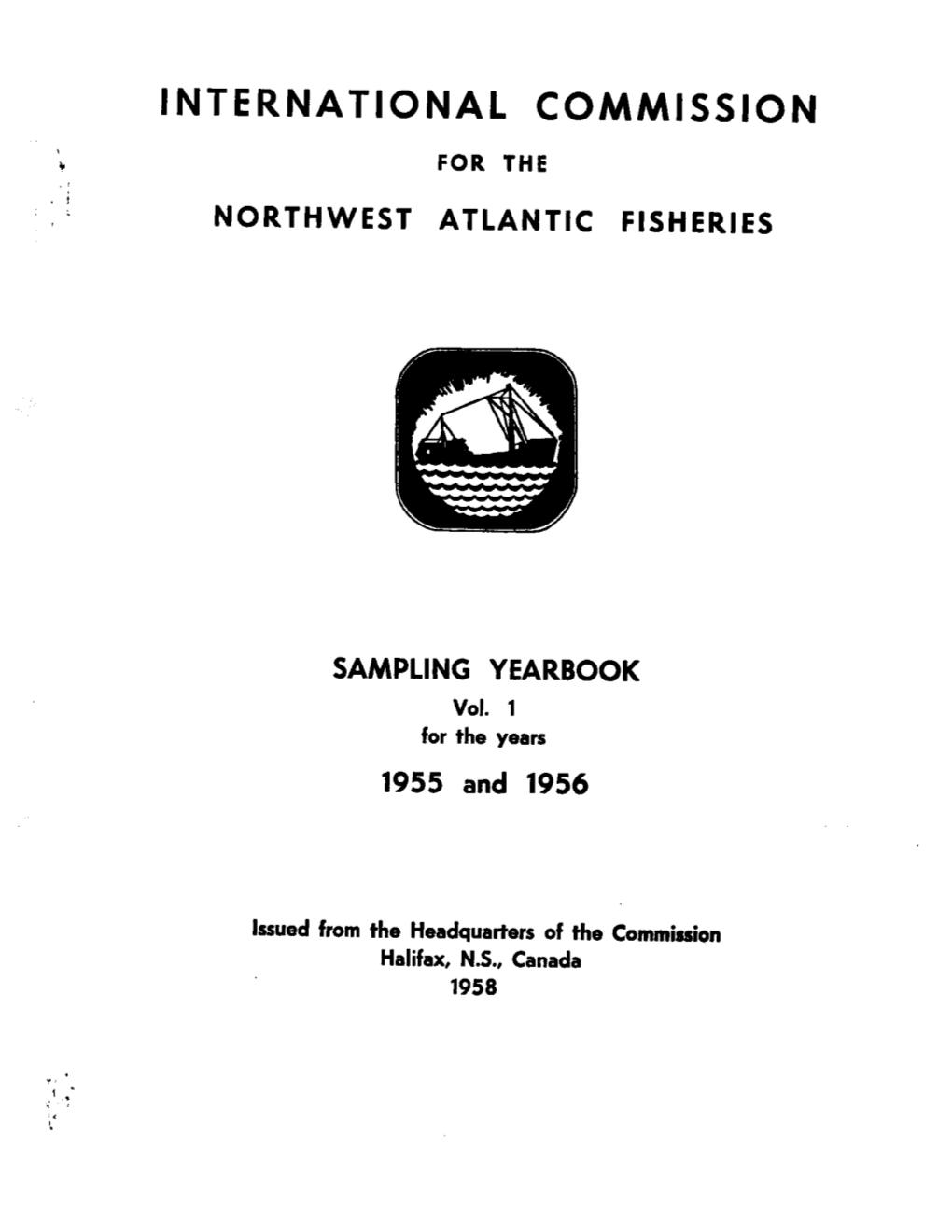 SAMPLING YEARBOOK Vol. 1 for the Years 1955 and 1956