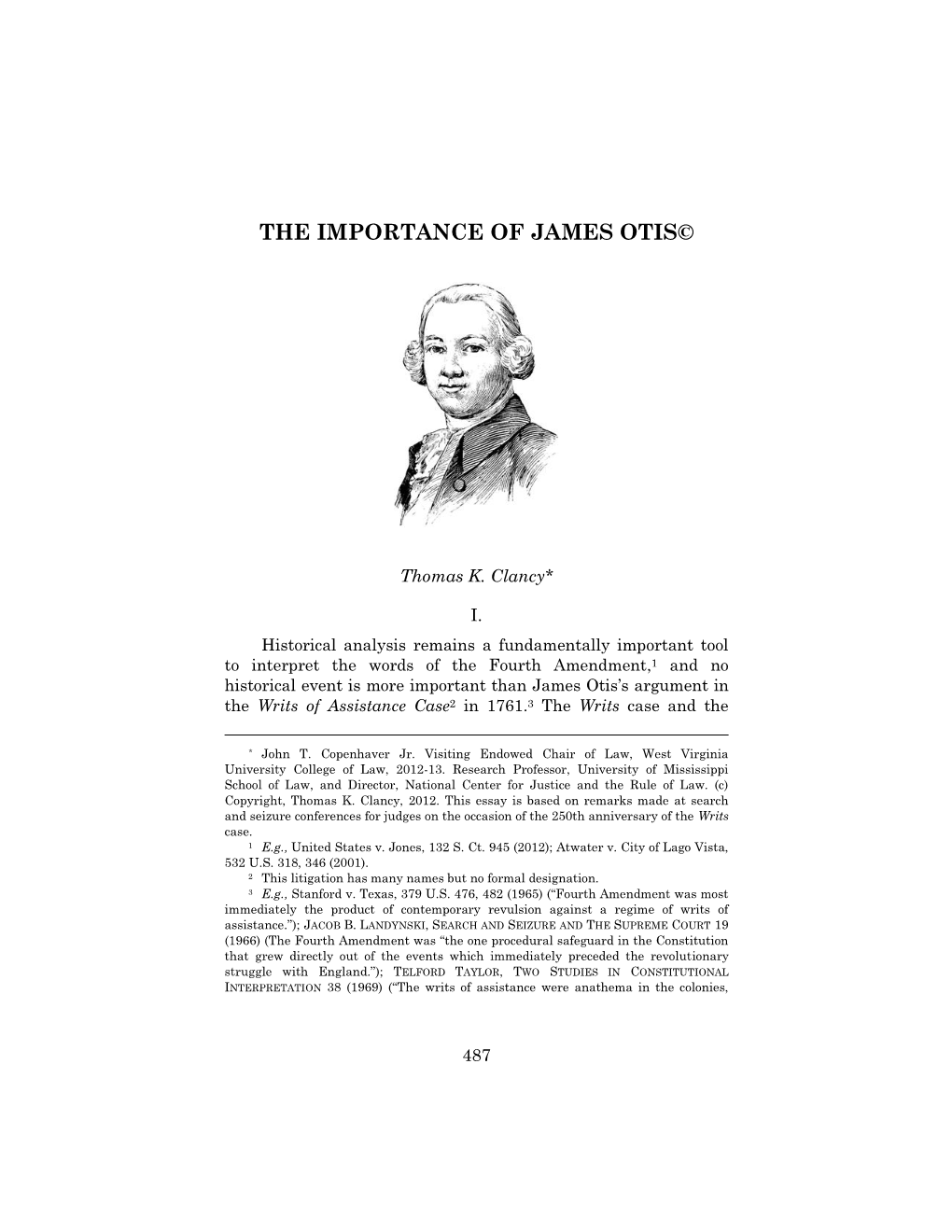 The Importance of James Otis©