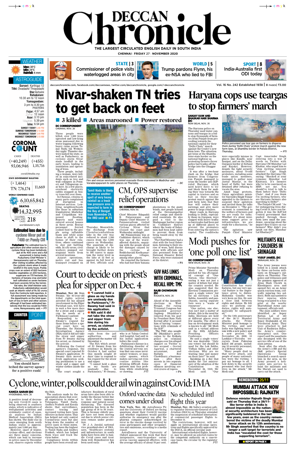 Nivar-Shaken TN Tries to Get Back on Feet