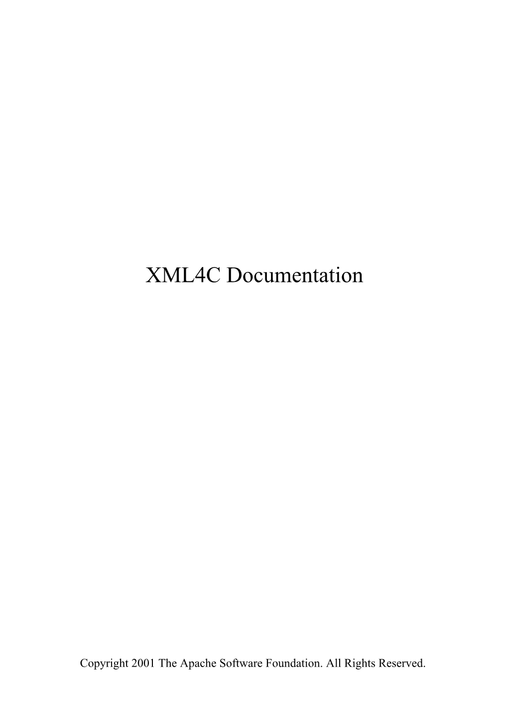 XML4C Documentation