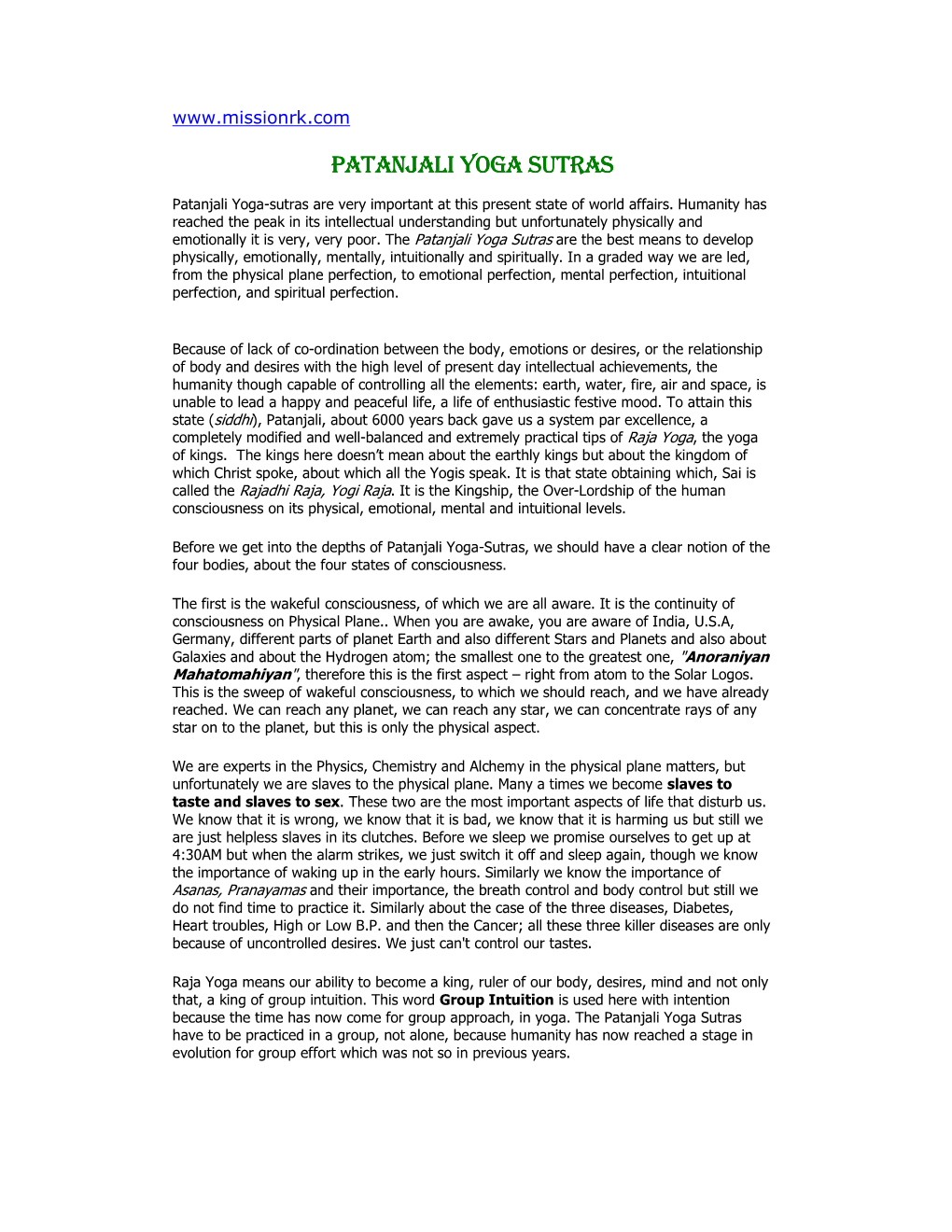 Patanjali Yoga Sutras Patanjali Yoga Sutras