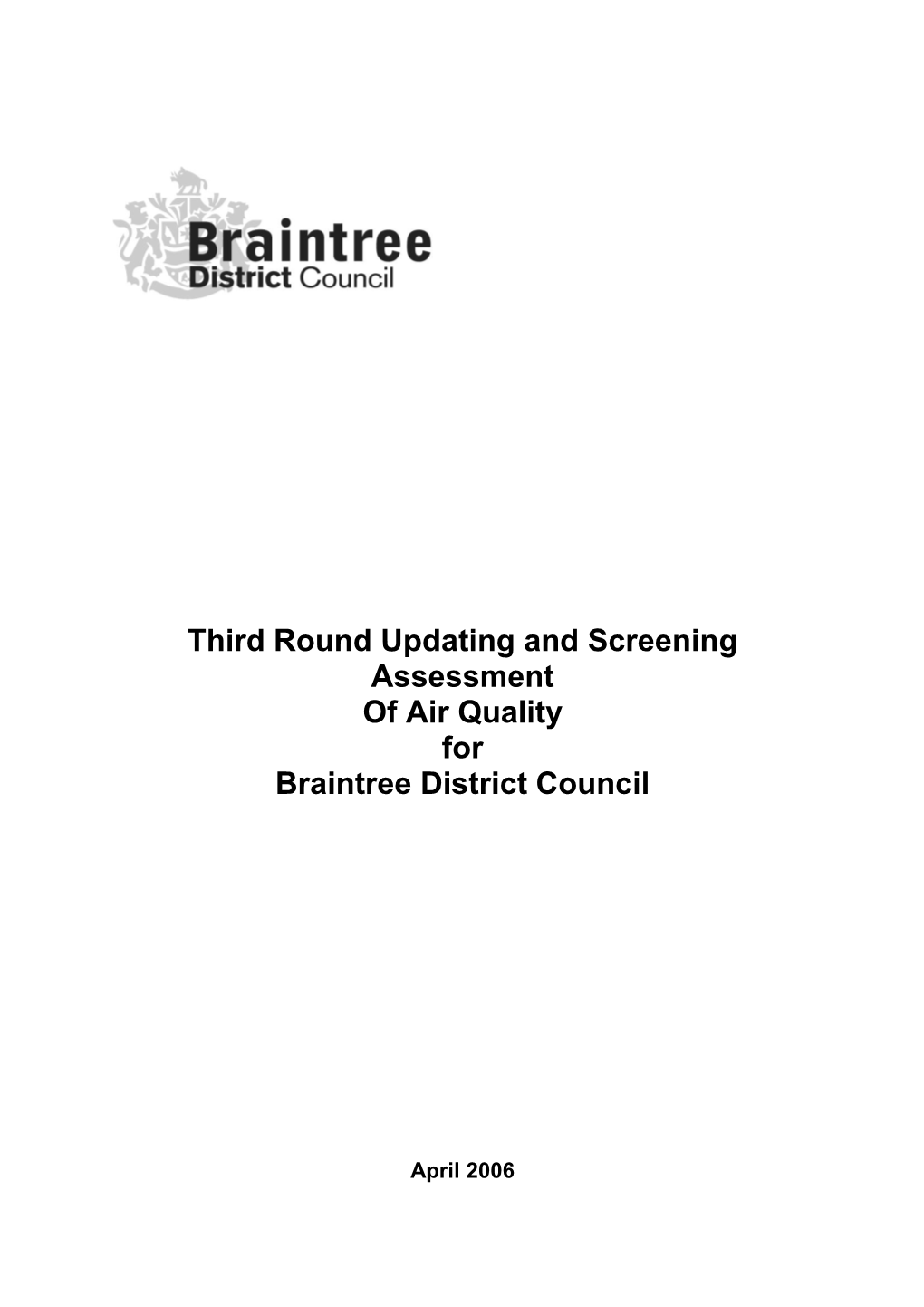 Third Round Updating and Screening Assessment For