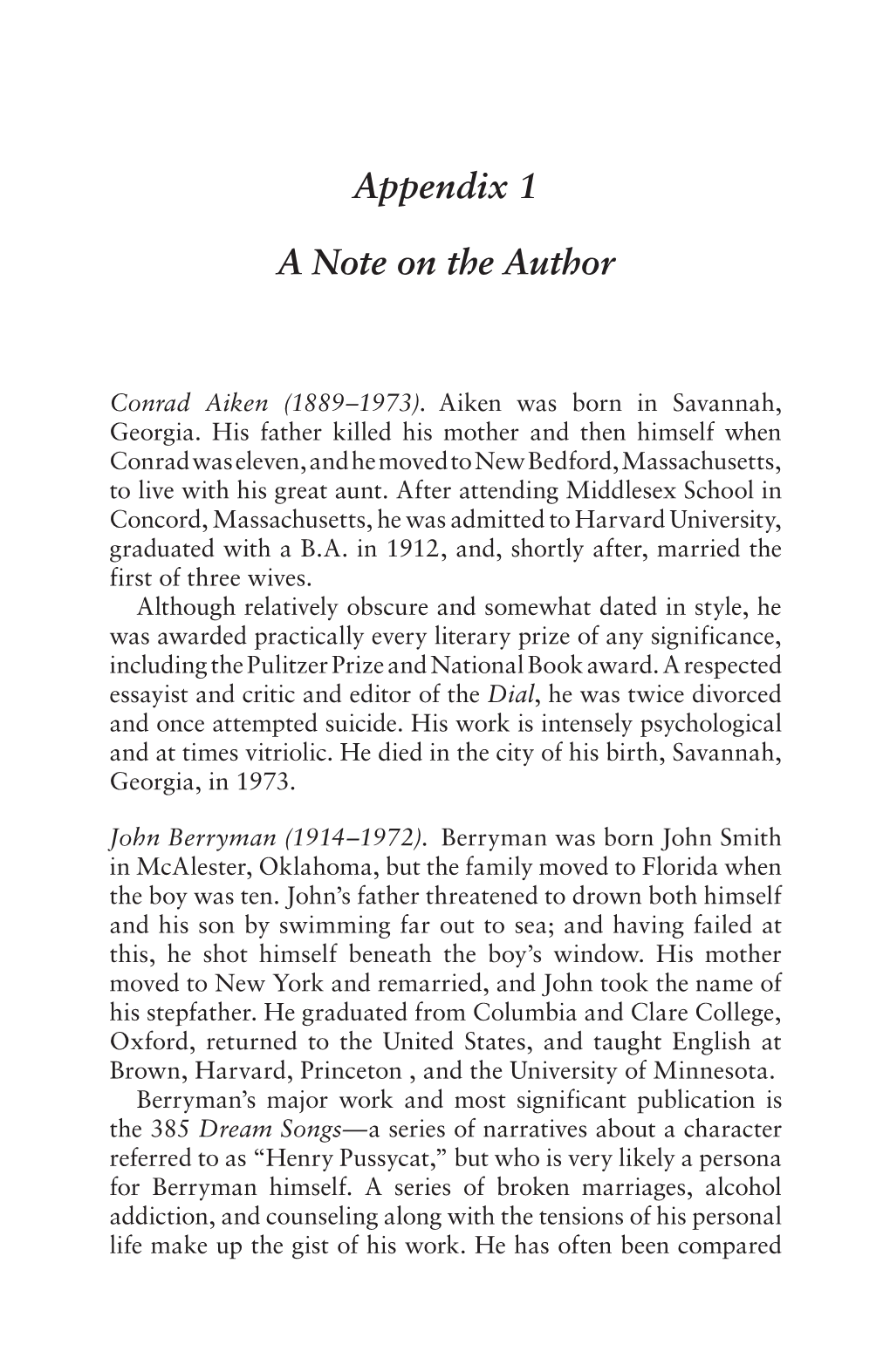 Appendix 1 a Note on the Author